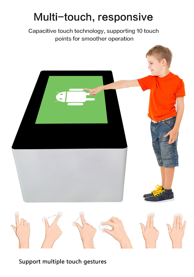 43 inch multitouch table screen table with pc