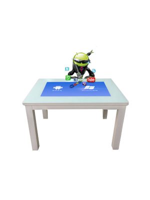 smart touch table with fridge