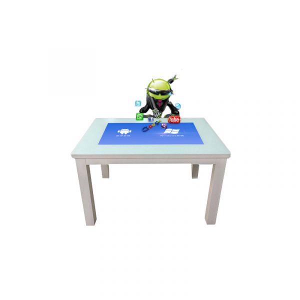 smart touch table with fridge